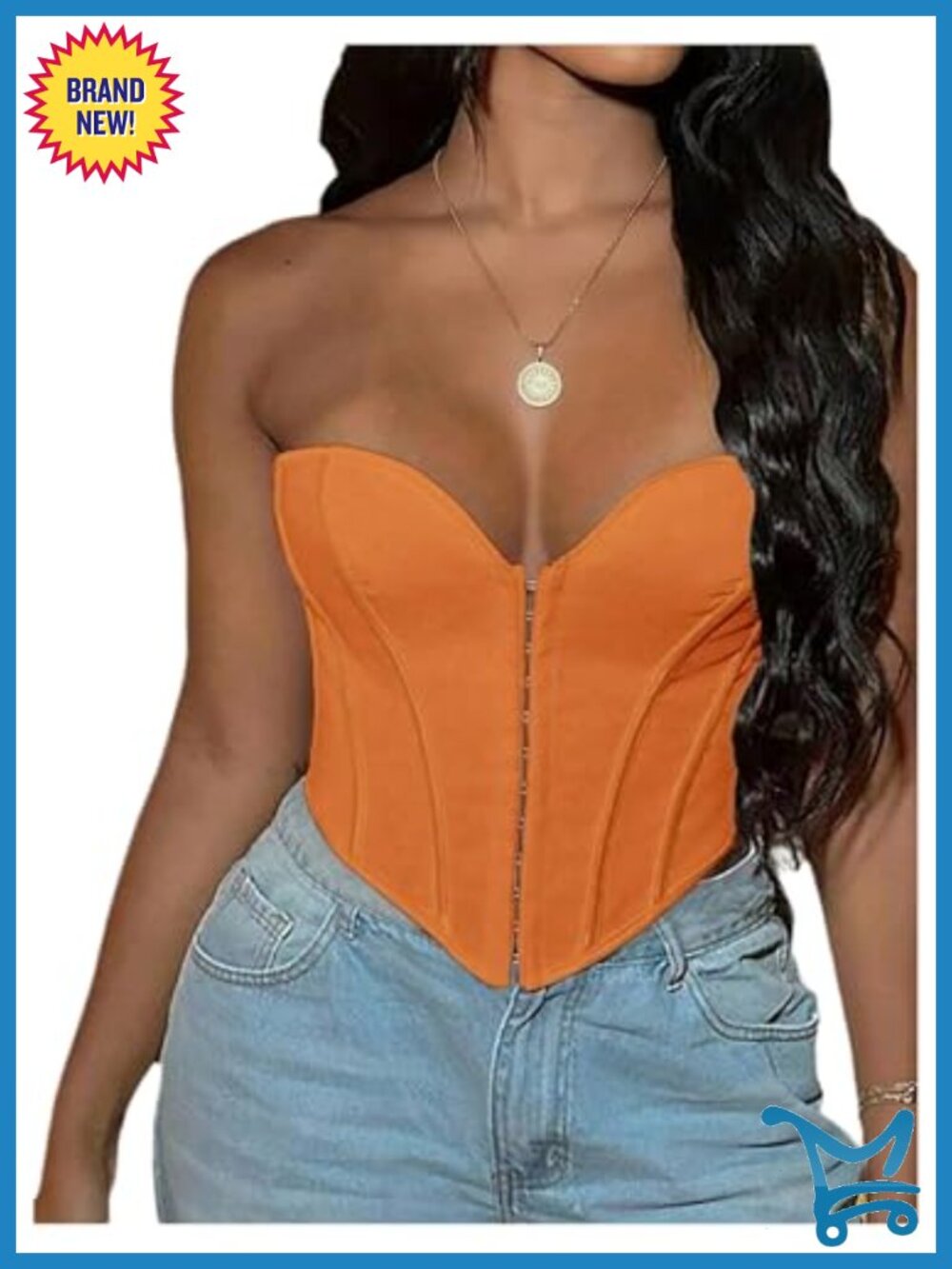 Strapless Lace Up Corset Tube Top Asymmetrical Hem Party Top